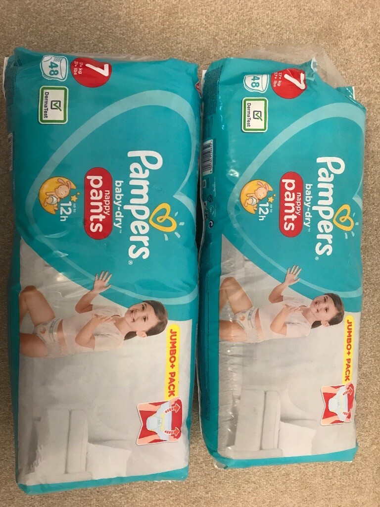 pampers baby dry nappy pants size 7